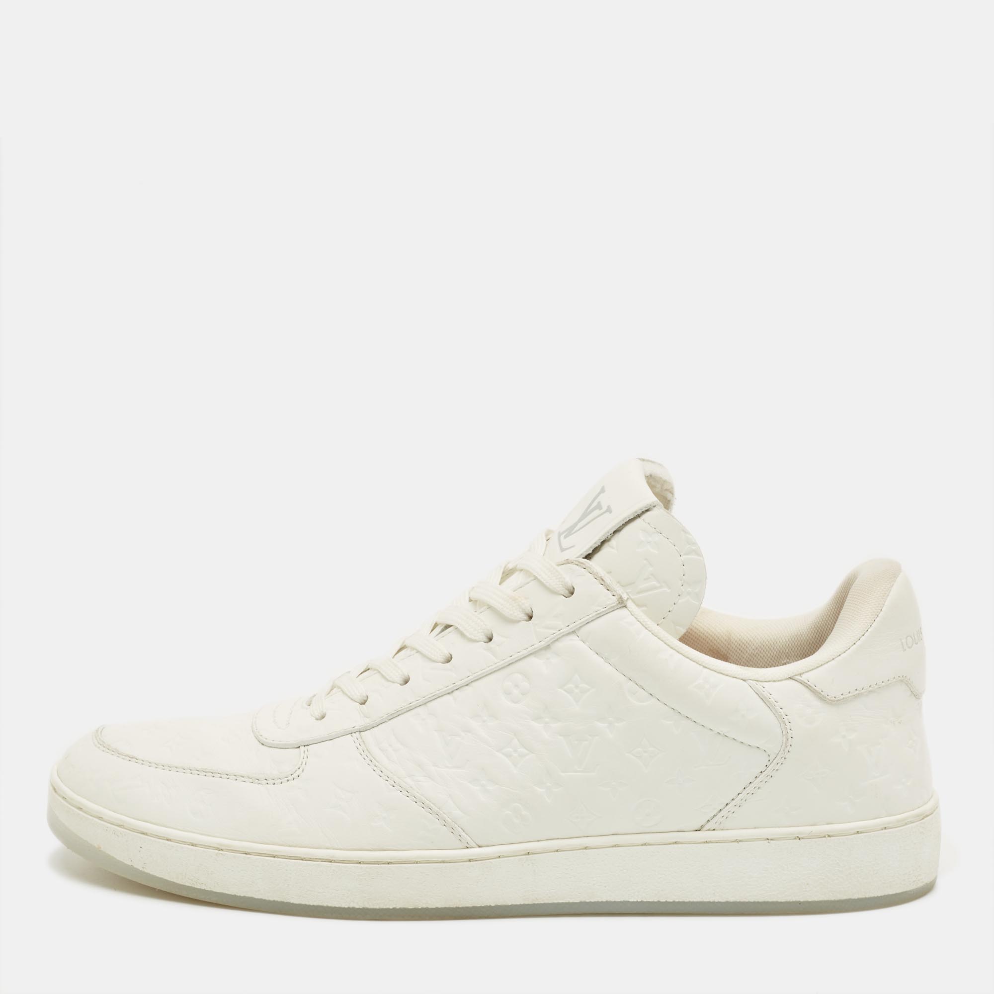 

Louis Vuitton White Leather Rivoli Lace Up Sneakers Size 42