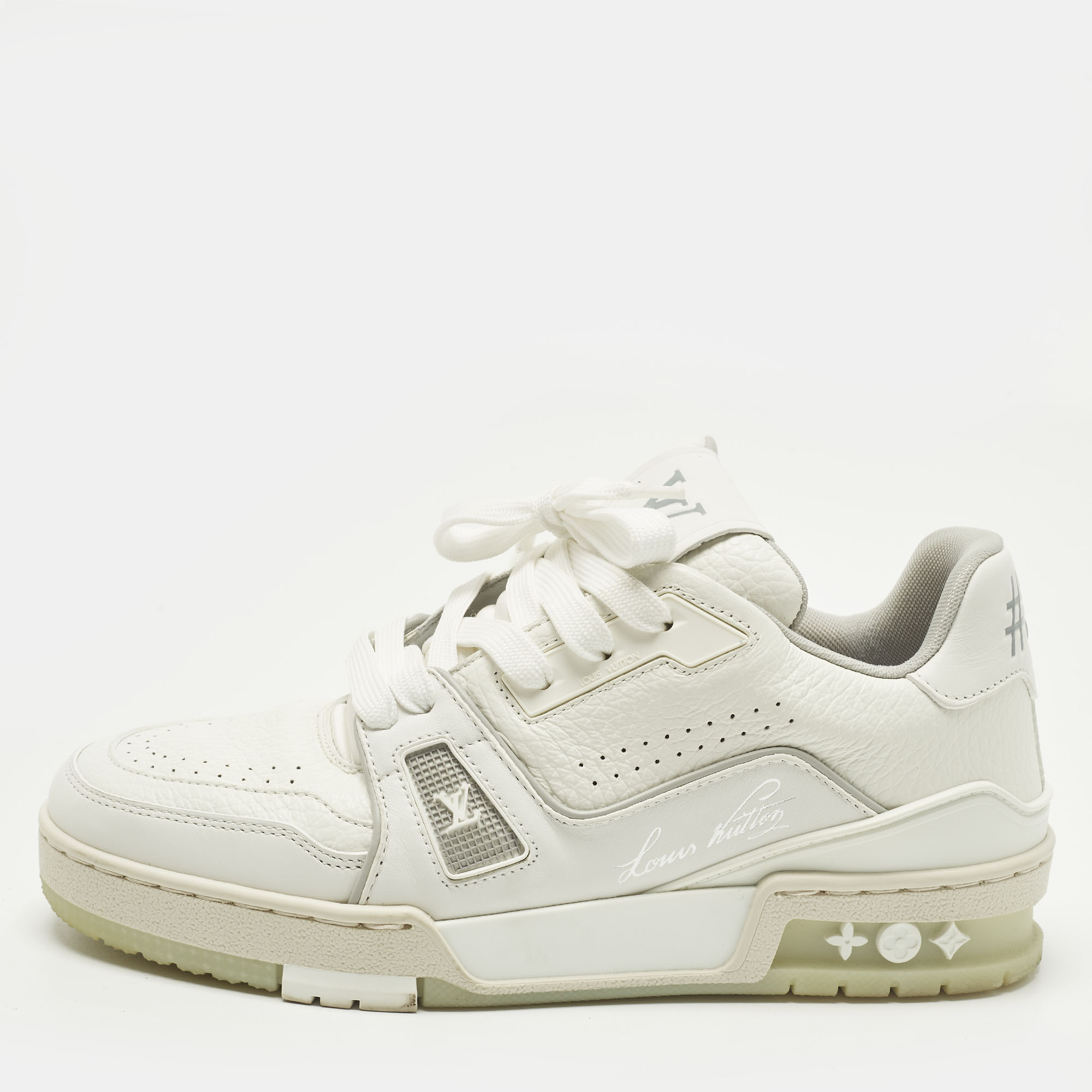 

Louis Vuitton LV Trainer Size 35 White Leather Lace Up Sneakers