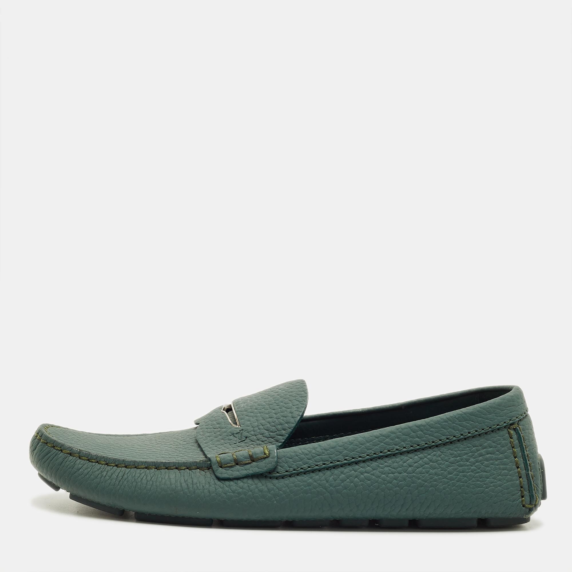 

Louis Vuitton Monte Carlo Size 43 Green Leather Loafers