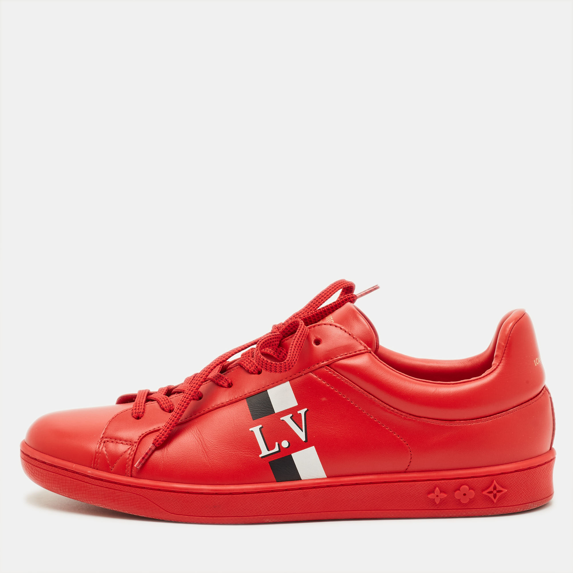 

Louis Vuitton Luxembourg Size 41.5 Red Leather Low Top Sneakers