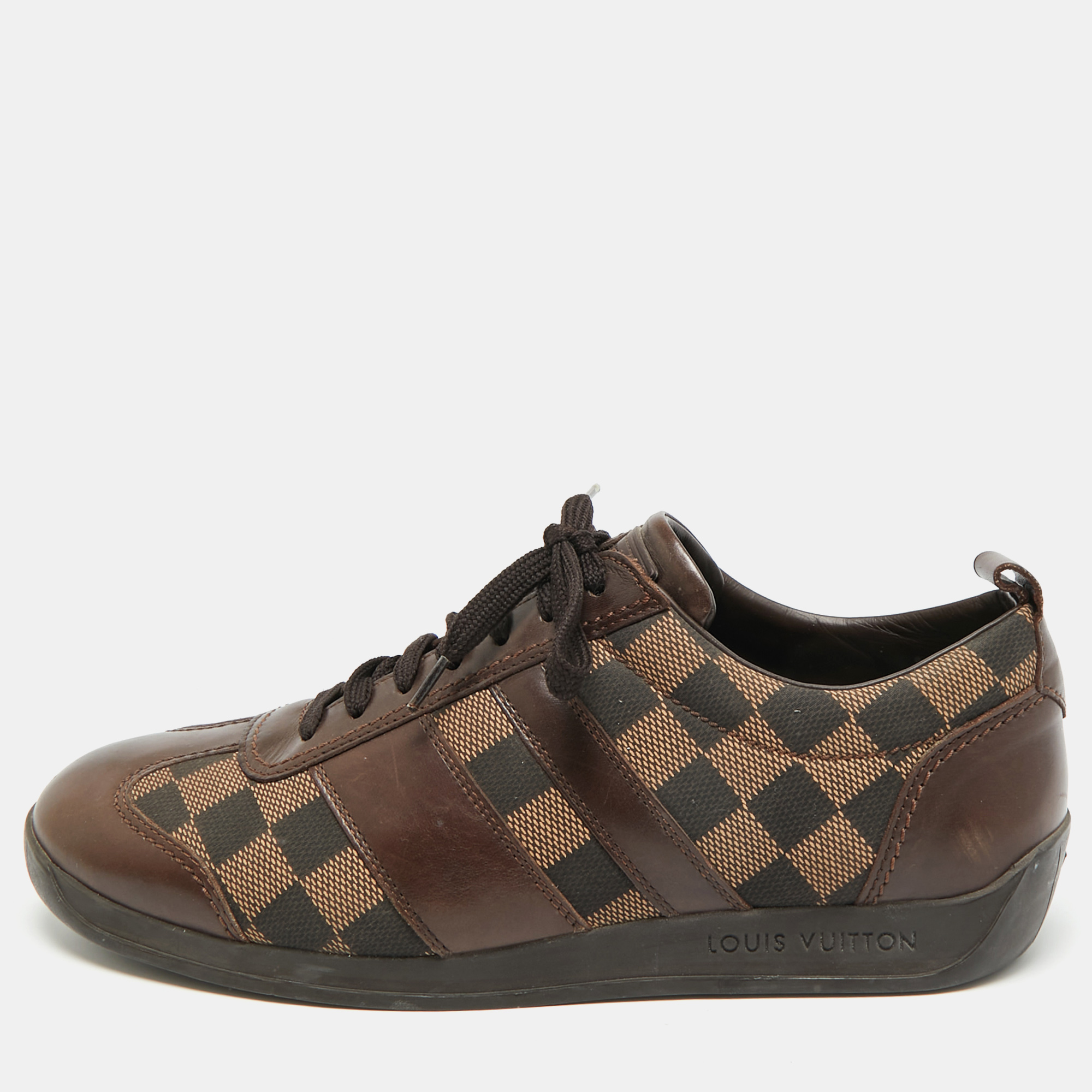 

Louis Vuitton Size 41.5 Brown Monogram Demeire Fabric and Leather Lace Up Sneakers