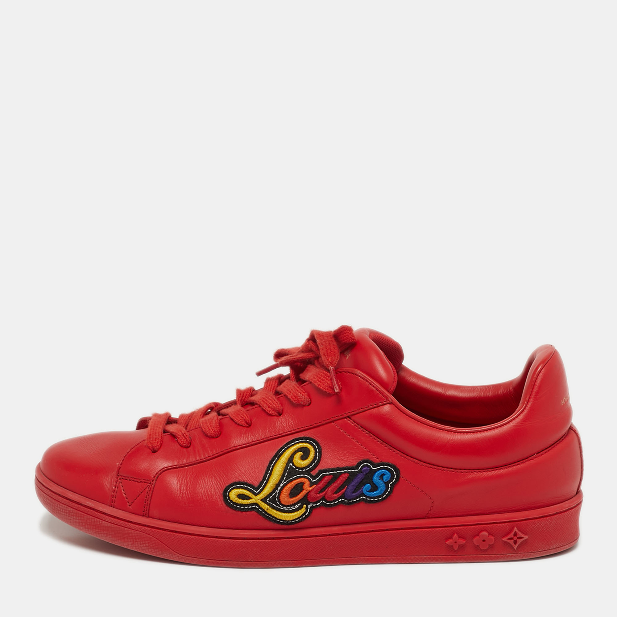 

Louis Vuitton Luxembourg Size 41.5 Red Leather Low Top Sneakers