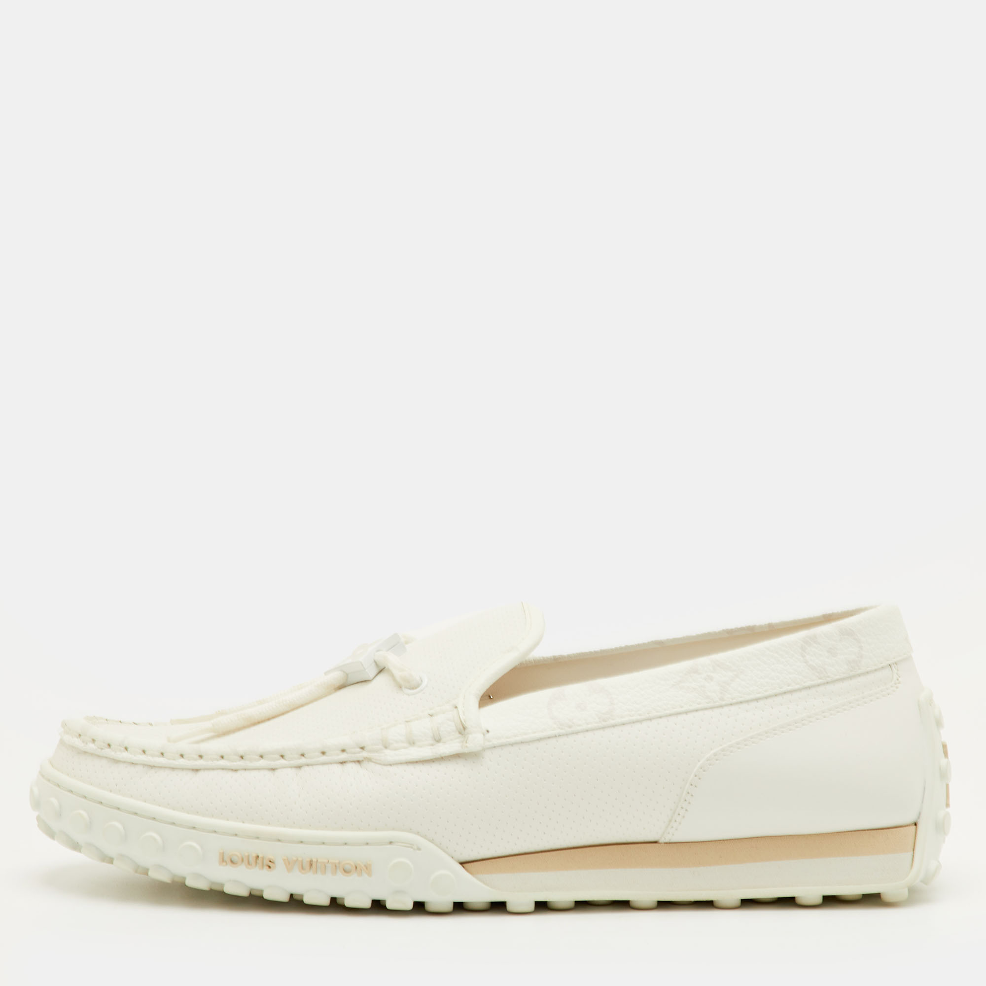 

Louis Vuitton LV Racer Size 41 White Leather Slip On Loafers