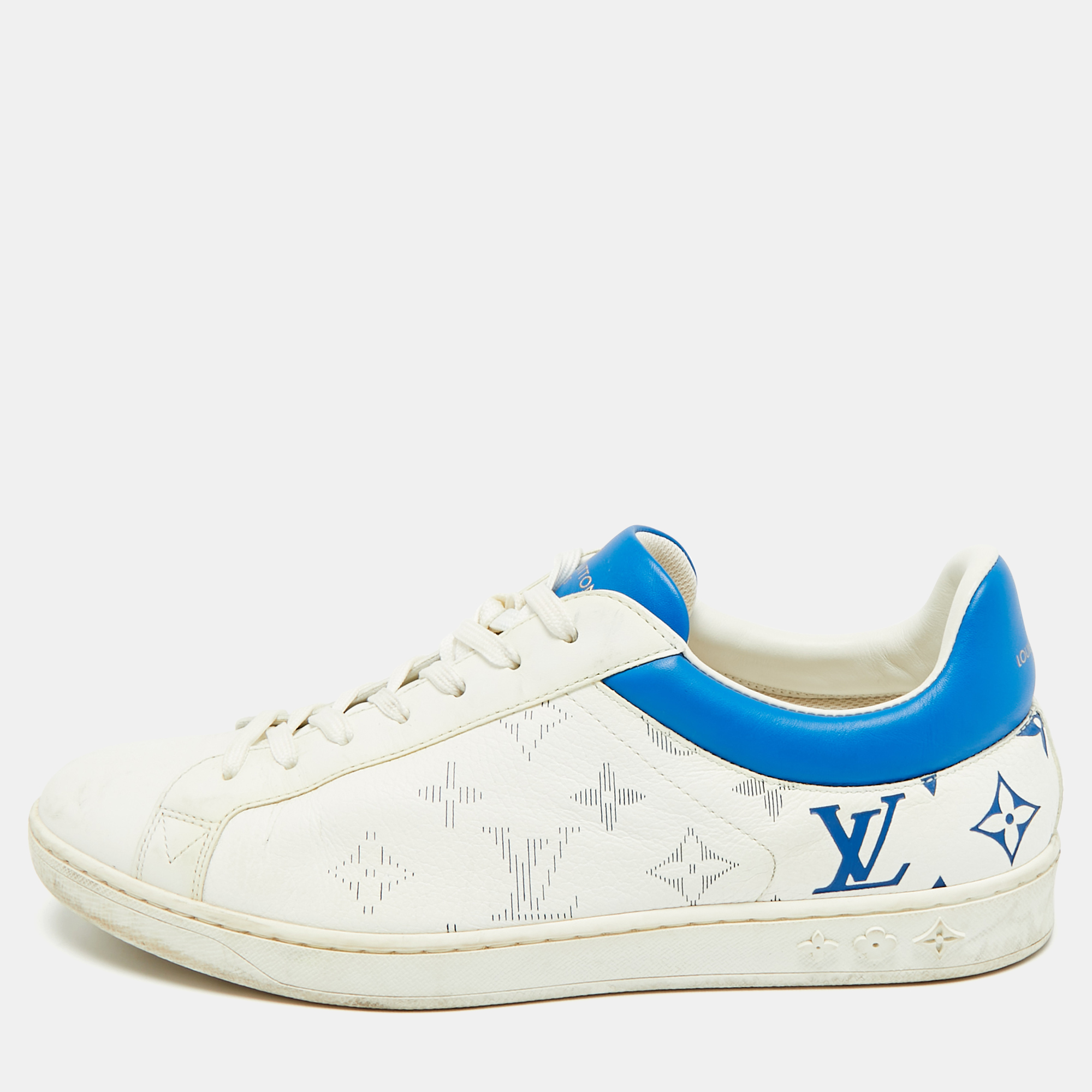 

Louis Vuitton Luxembourg Size 41 White/Blue Gradient Monogram Leather Low Top Sneakers