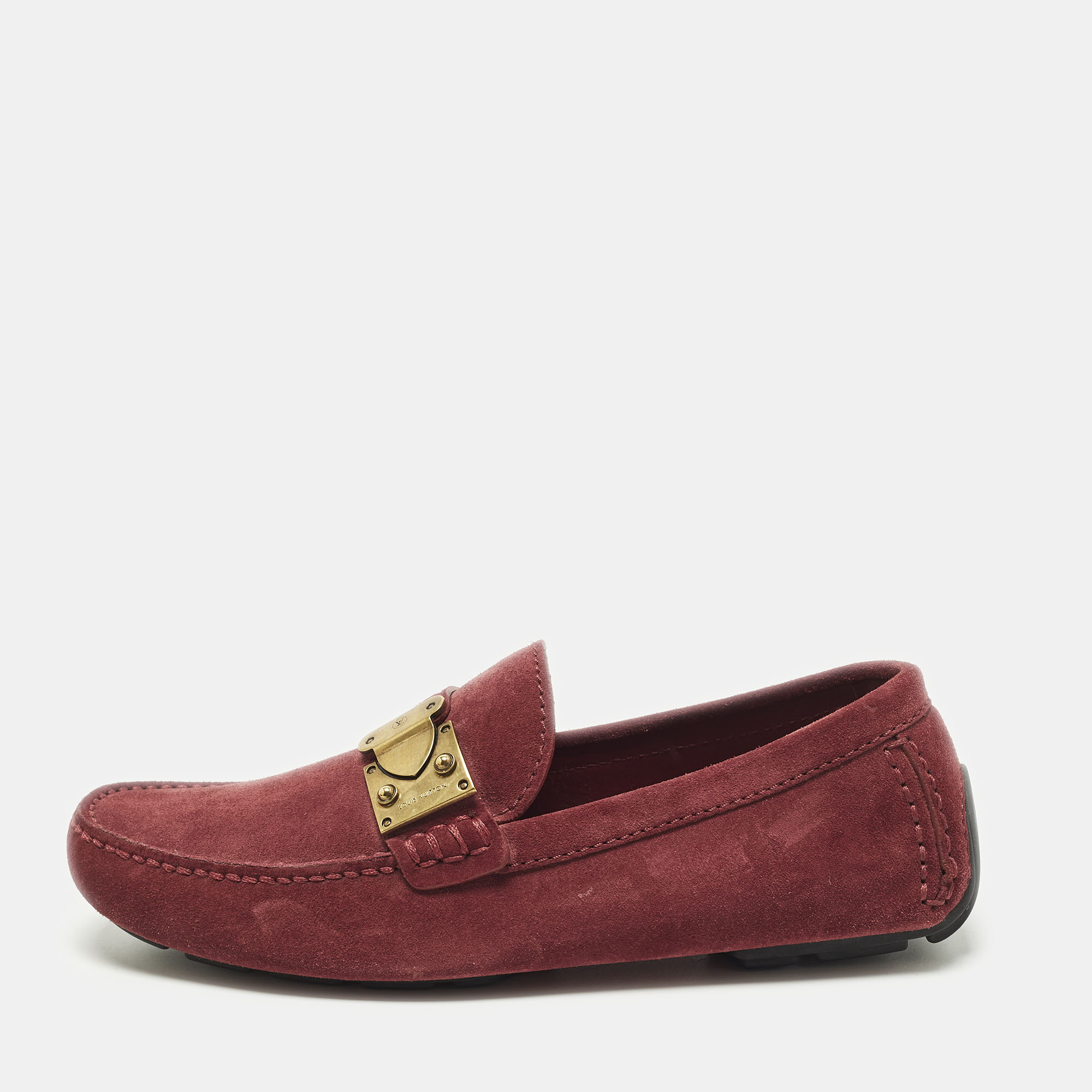 

Louis Vuitton Racetrack Size 39.5 Dark Red Suede Driver Loafers