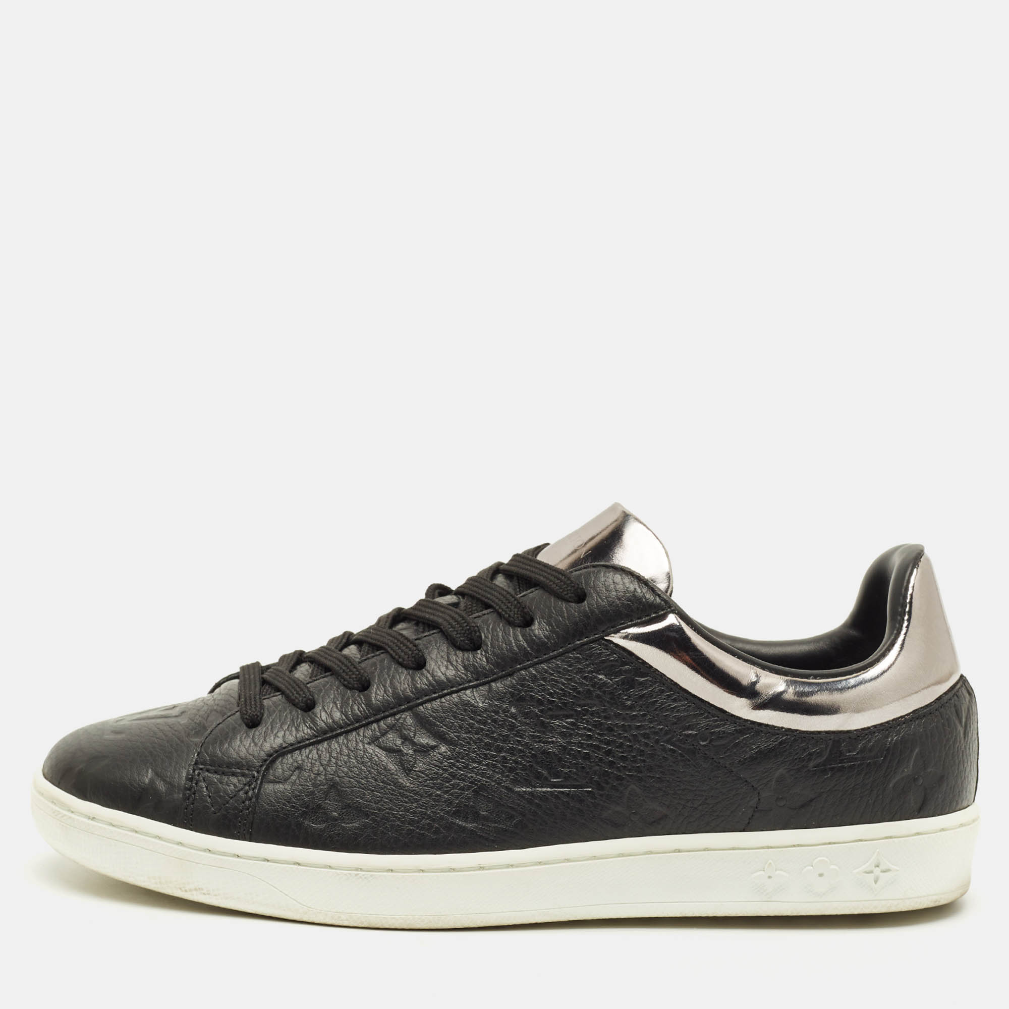 

Louis Vuitton Luxembourg Size 40 Black Monogram Leather Low Top Sneakers