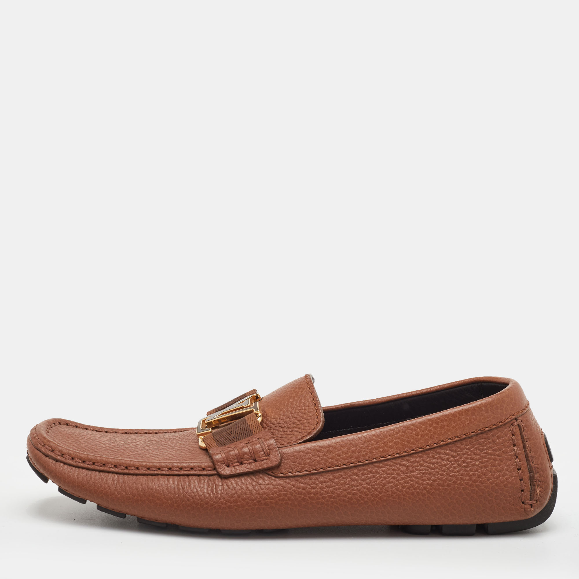 

Louis Vuitton Monte Carlo Size 40.5 Brown Leather Slip On Loafers