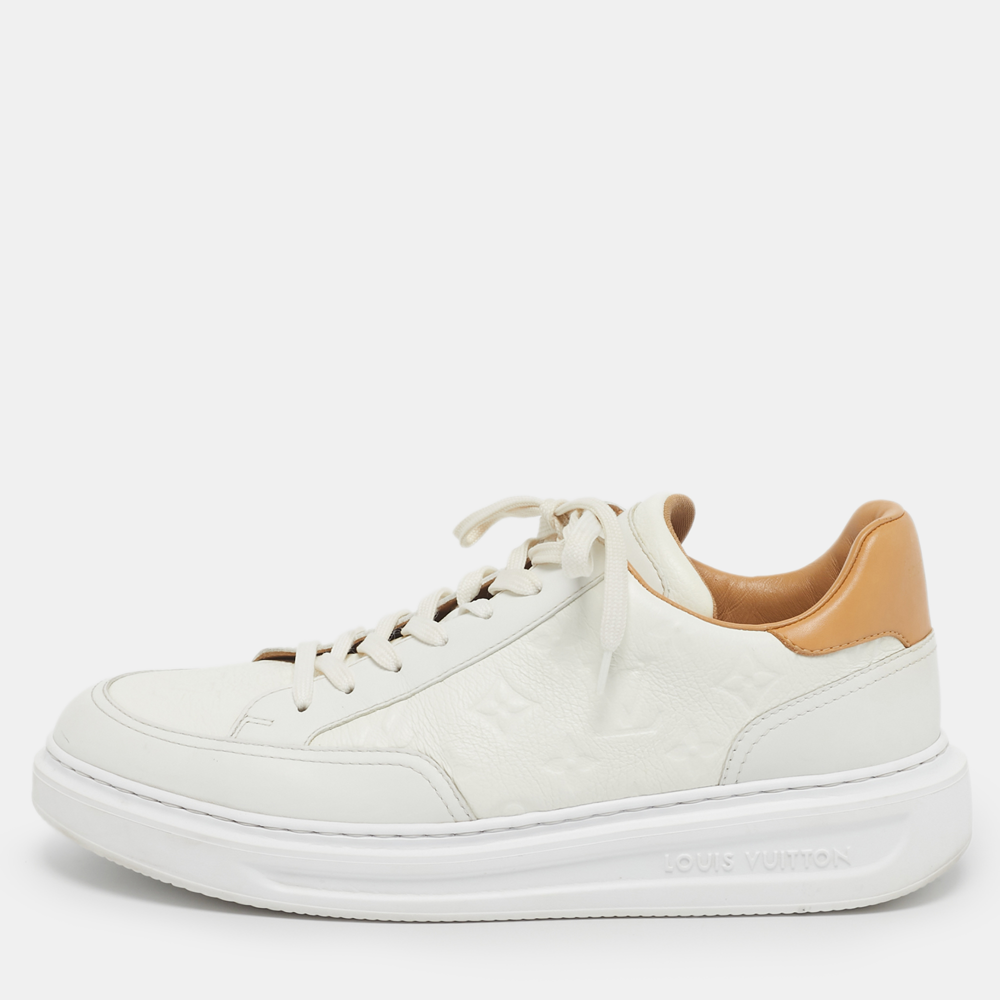 

Louis Vuitton Beverly Hills Size 42 White/Brown Leather Low Top Sneakers