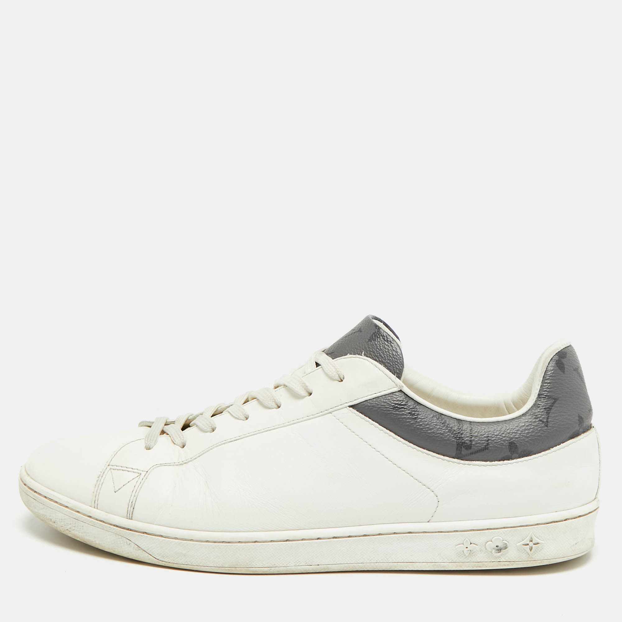

Louis Vuitton Luxembourg Size 43 White/Grey Monogram Canvas and Leather Low Top Sneakers