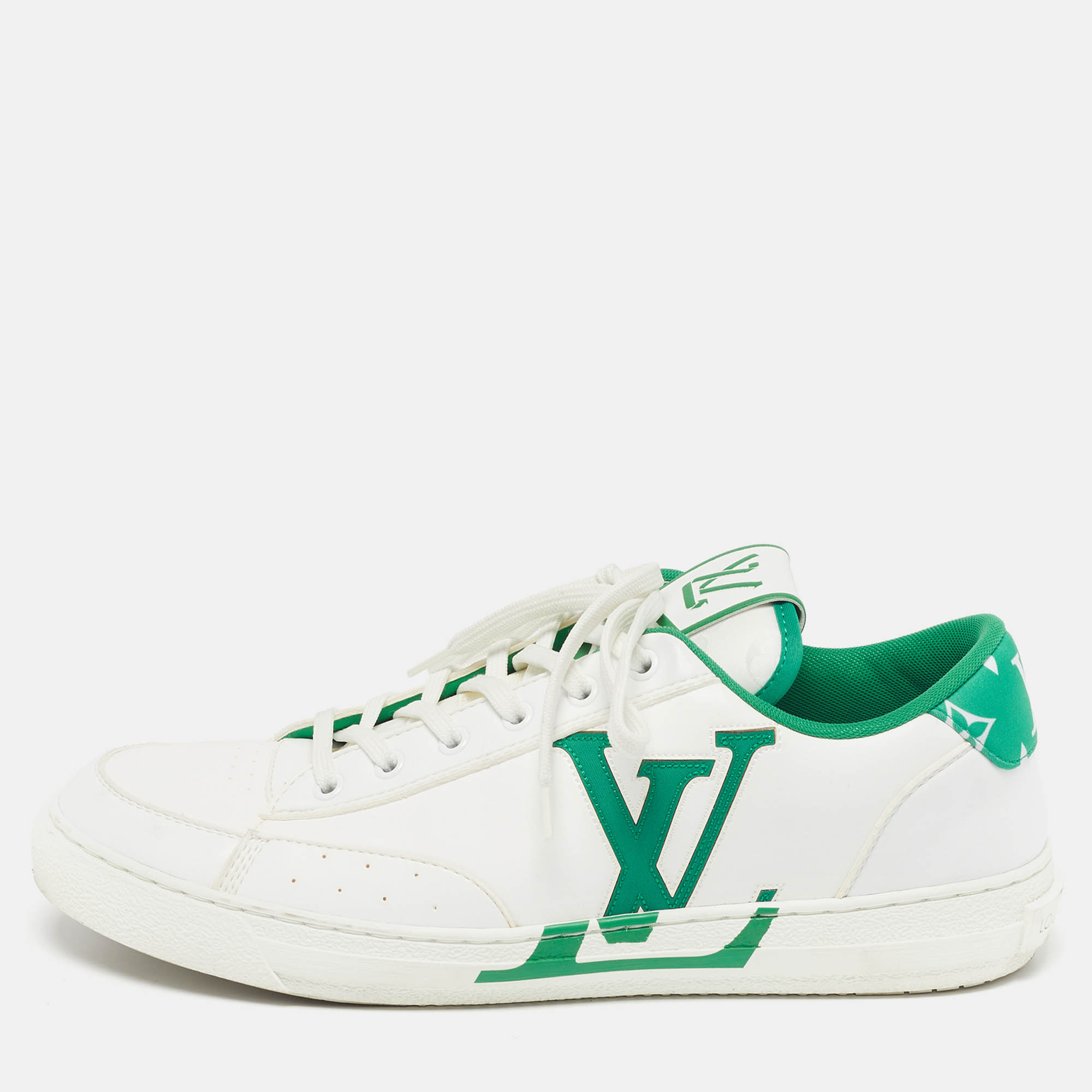 

Louis Vuitton Charlie Size 42.5 White/Green Leather Lace Up Sneakers