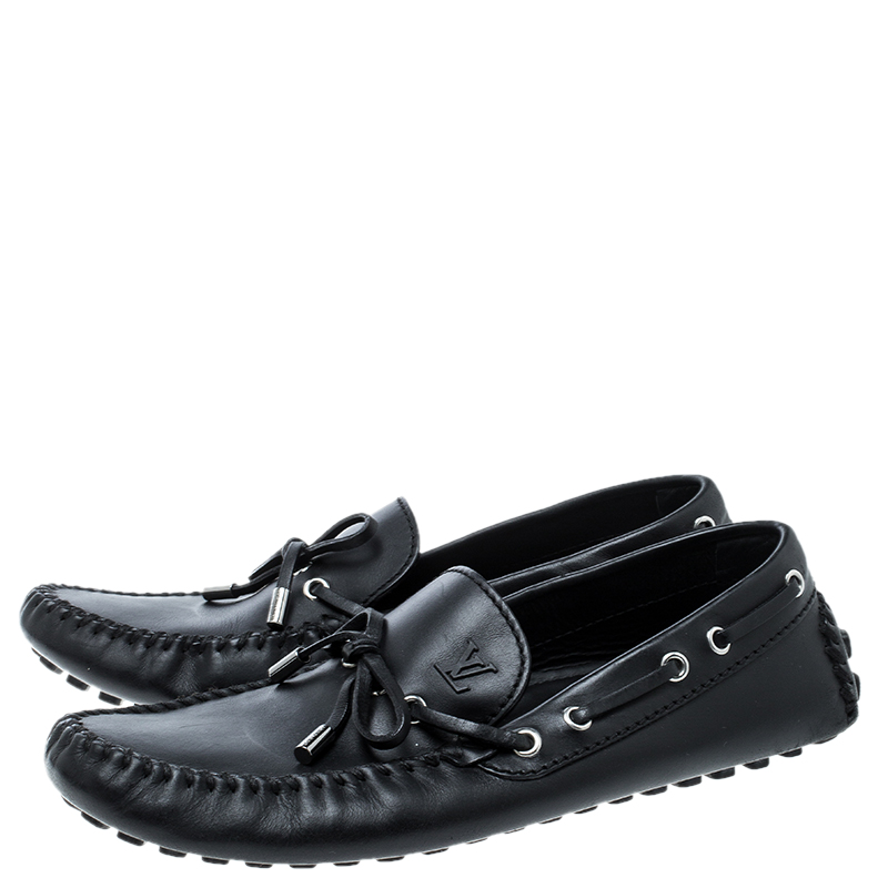 Louis Vuitton Black Leather Arizona Loafers Size 42 Louis Vuitton