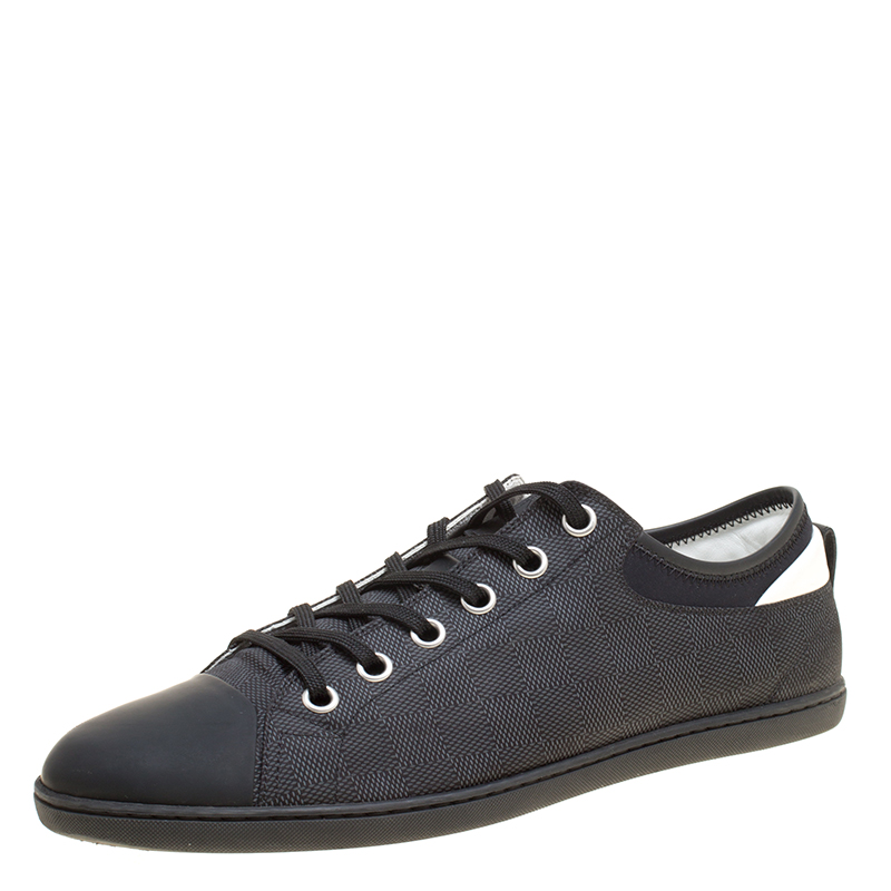 Louis Vuitton Damier Graphite Nylon and Leather Baseball Low Cut Sneakers Size 42.5 Louis ...