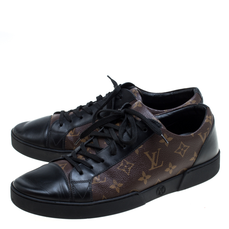 Louis Vuitton Monogram/Black Canvas and Leather Match Up Sneaker Size 42.5