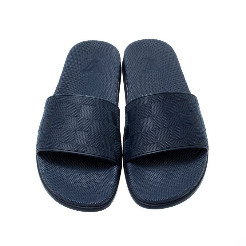 Louis Vuitton Rubber Slides - Blue Sandals, Shoes - LOU687243