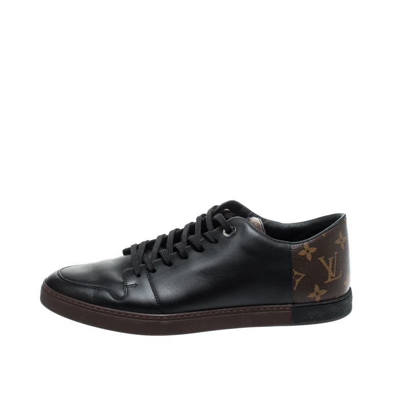 

Louis Vuitton Black/Brown Monogram Canvas and Leather Match Up Sneakers Size