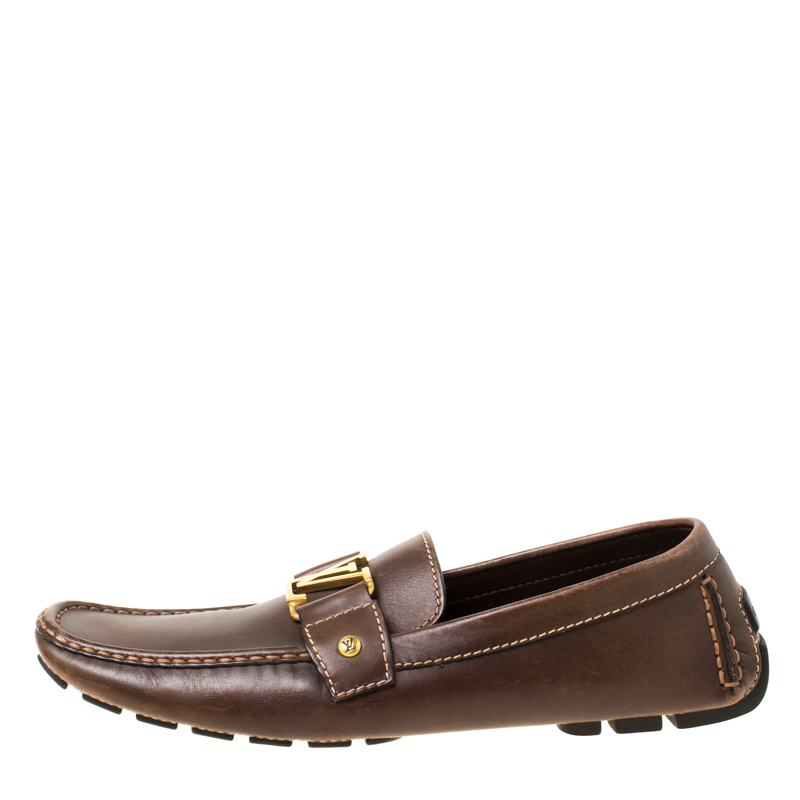 

Louis Vuitton Brown Leather Monte Carlo Loafers Size