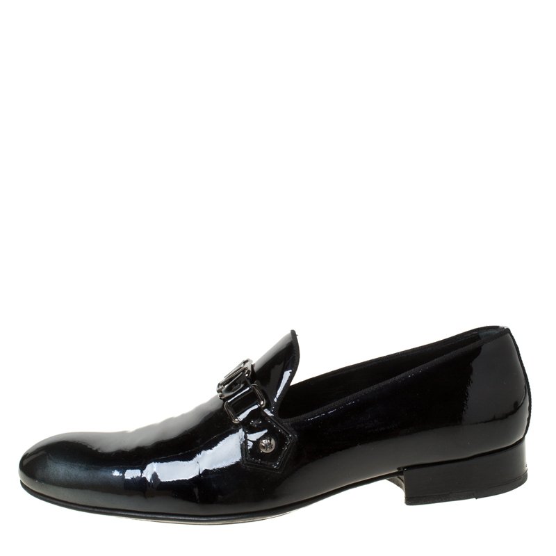 

Louis Vuitton Anthracite Patent Leather Glass Dome Loafers Size, Black