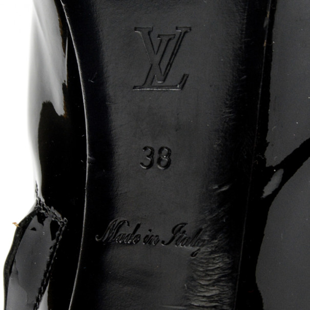 Louis Vuitton - Oh Really! Patent Leather Ankle Boots Noir 38,5