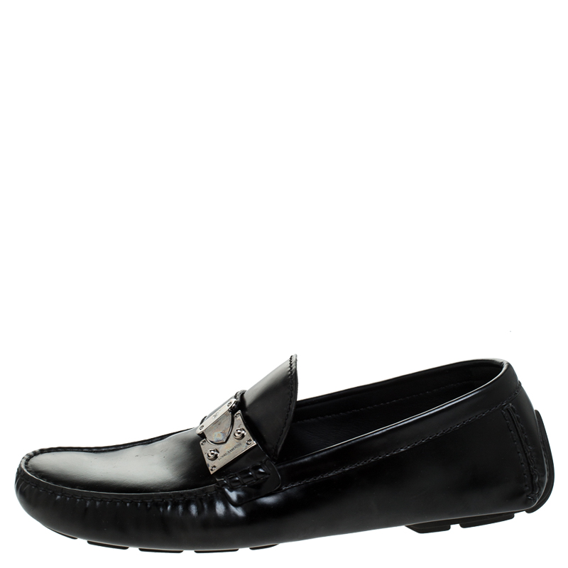 

Louis Vuitton Black Leather S-Lock Driving Loafers Size
