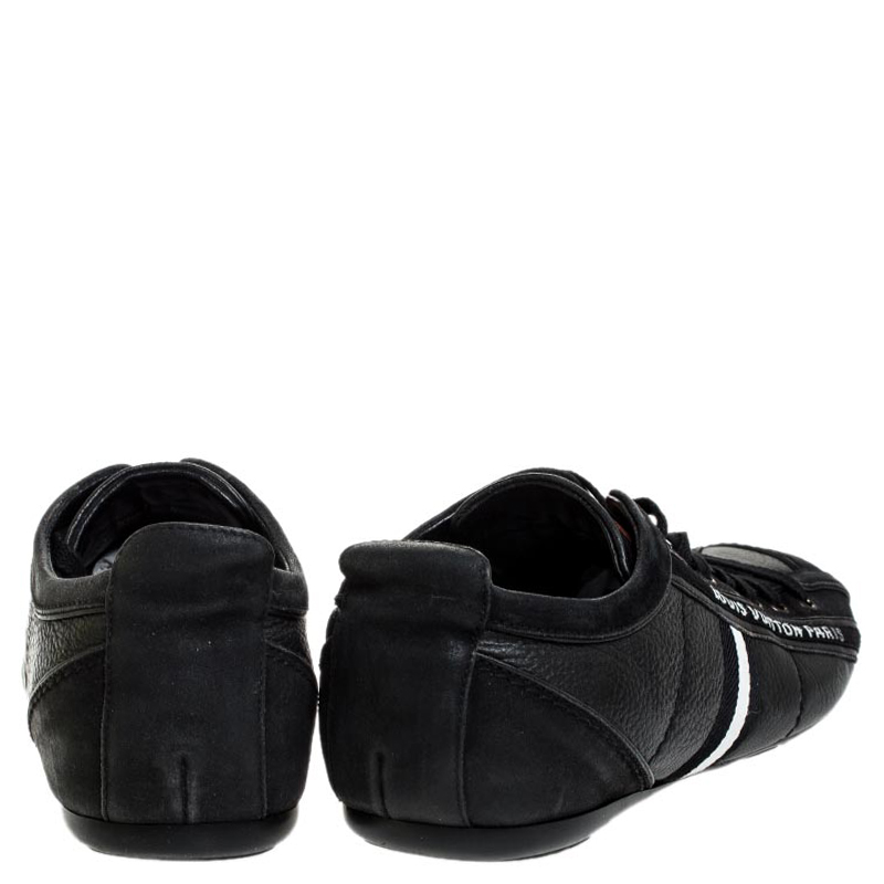 Louis Vuitton Black Suede Low Top Sneakers Size 40 Louis Vuitton