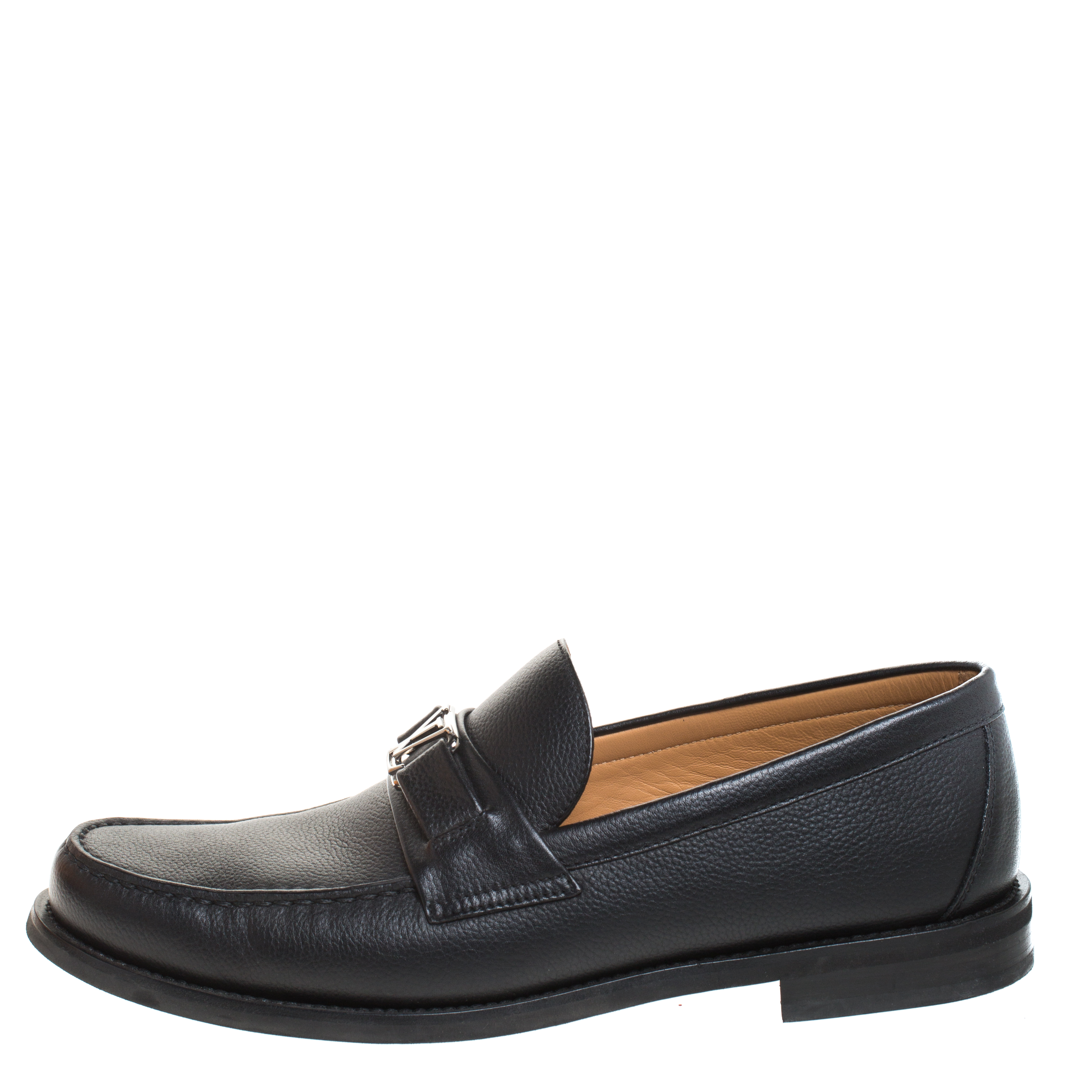 

Louis Vuitton Black Leather Major Loafers Size