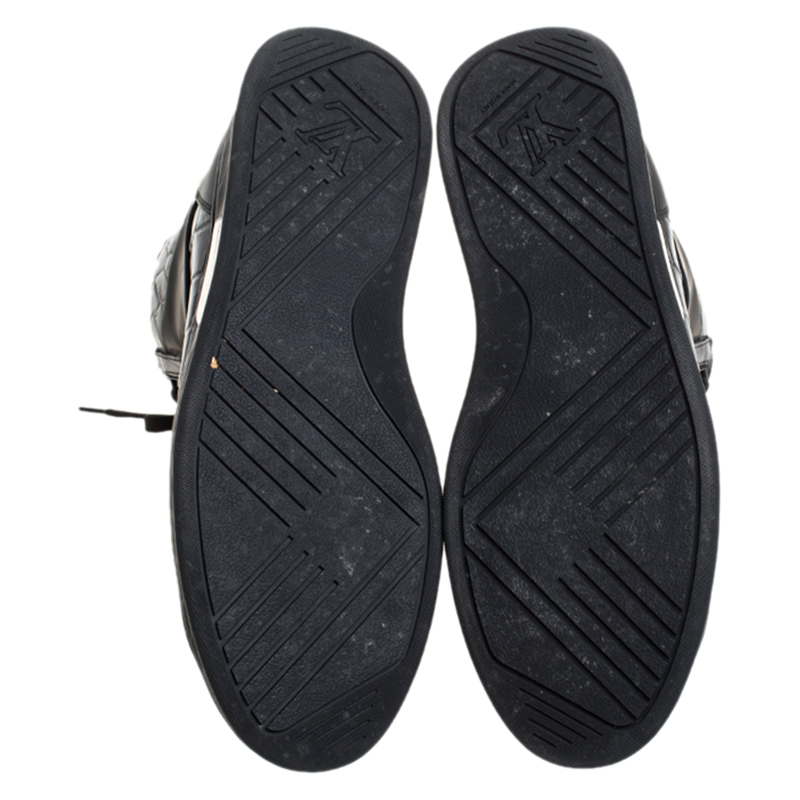 Louis Vuitton Black Croc Embossed Leather Lace High Top Sneakers Size 43 Louis Vuitton | TLC