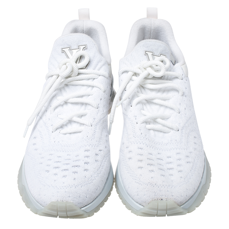 Louis Vuitton White Knit Fabric V.N.R Sneakers (LV 8, fits like a 9-9. –  Curated by Charbel