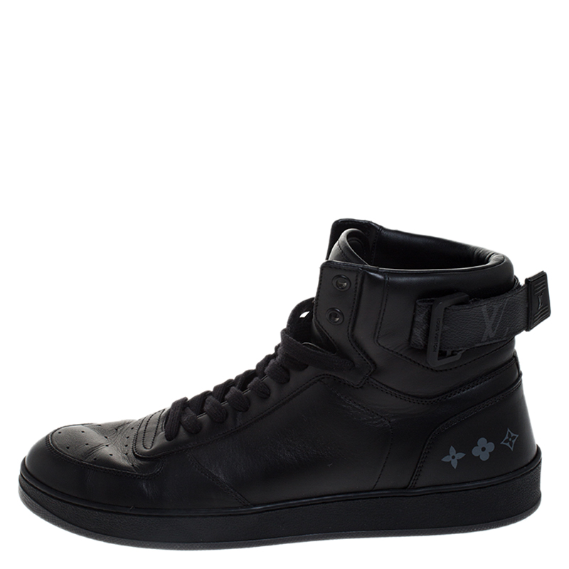 

Louis Vuitton Black Leather Rivoli High Top Sneakers Size