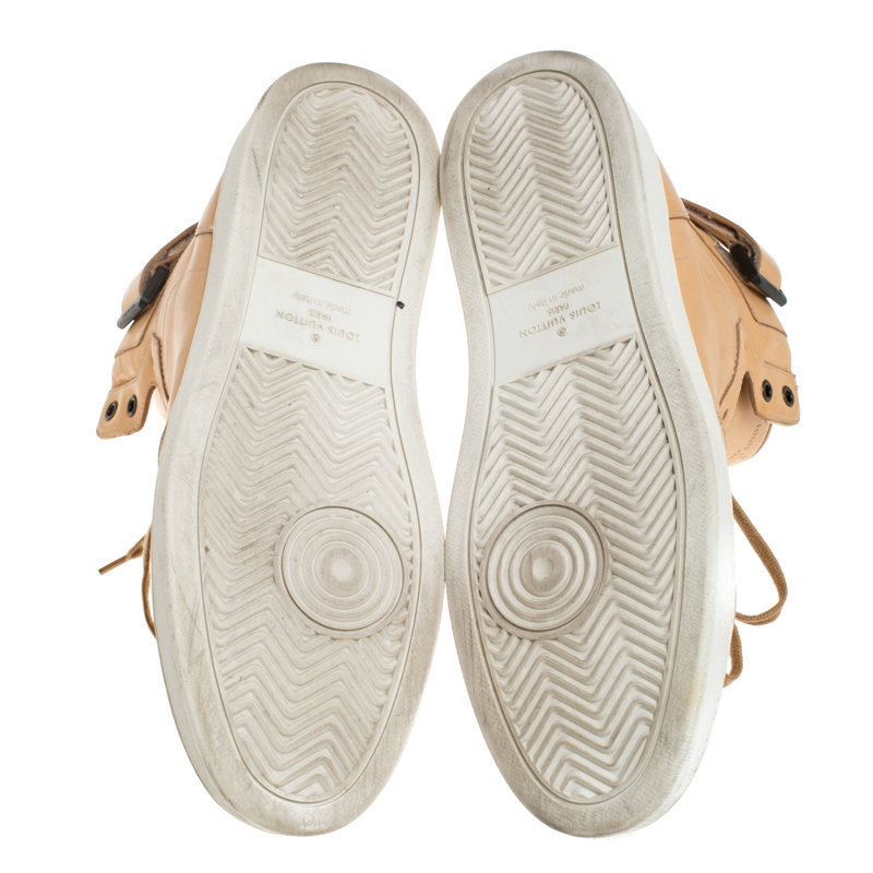 Louis Vuitton Natural Veg-Tan Leather Rivoli High Top Sneakers