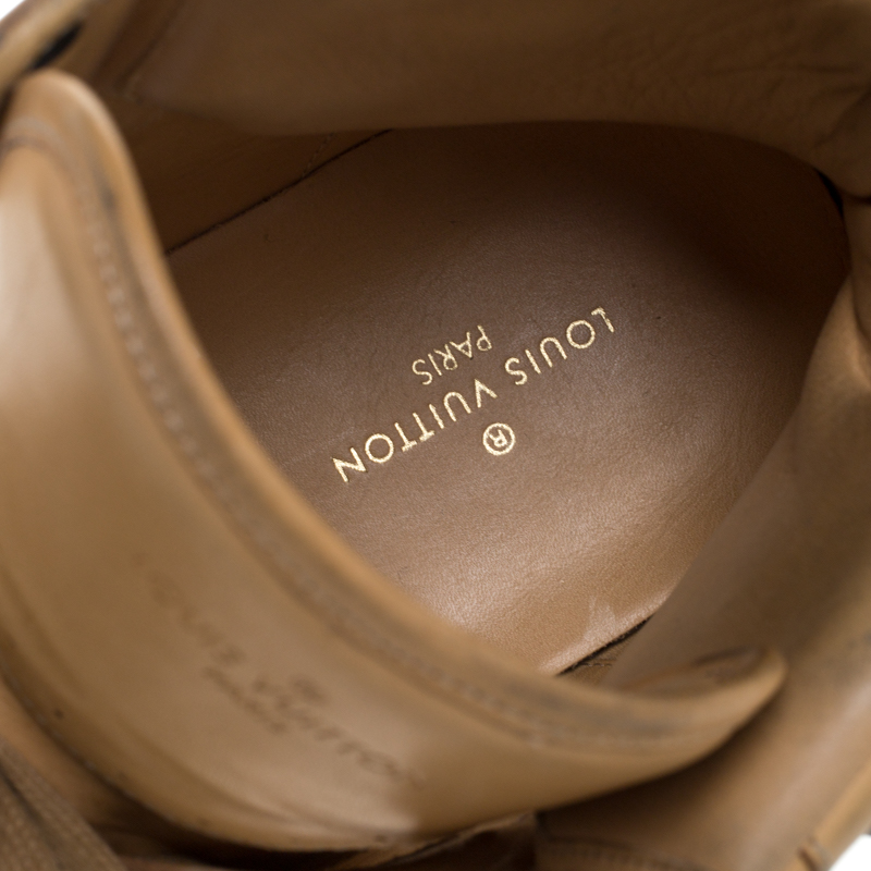 Louis Vuitton Natural Veg-Tan Leather Rivoli High Top Sneakers Size 45 Louis  Vuitton