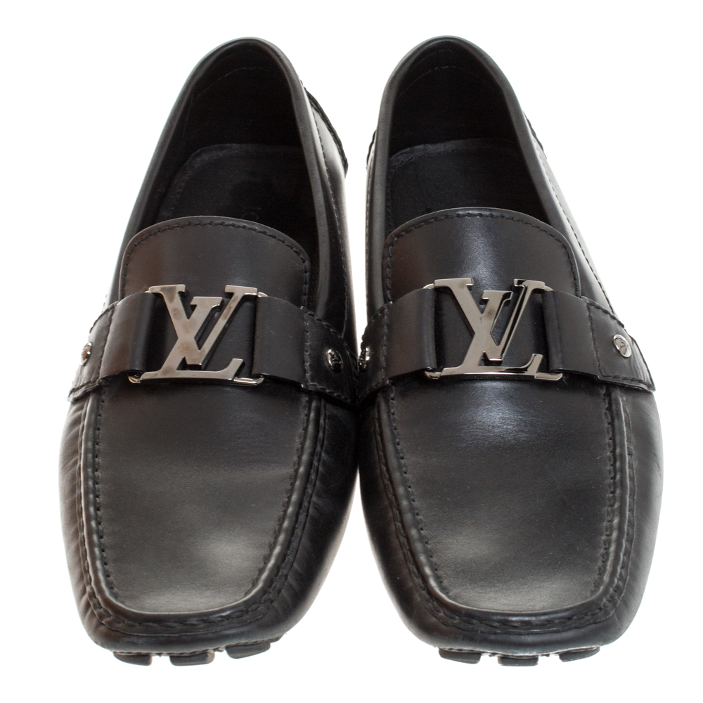 Louis Vuitton Black Leather Monte Carlo Loafers Size 43 Louis Vuitton | TLC