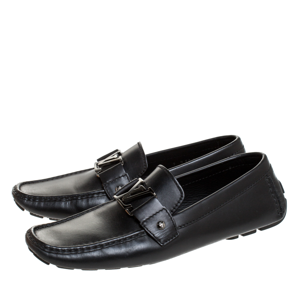Louis Vuitton Black Leather Monte Carlo Loafers Size 43 Louis Vuitton | TLC