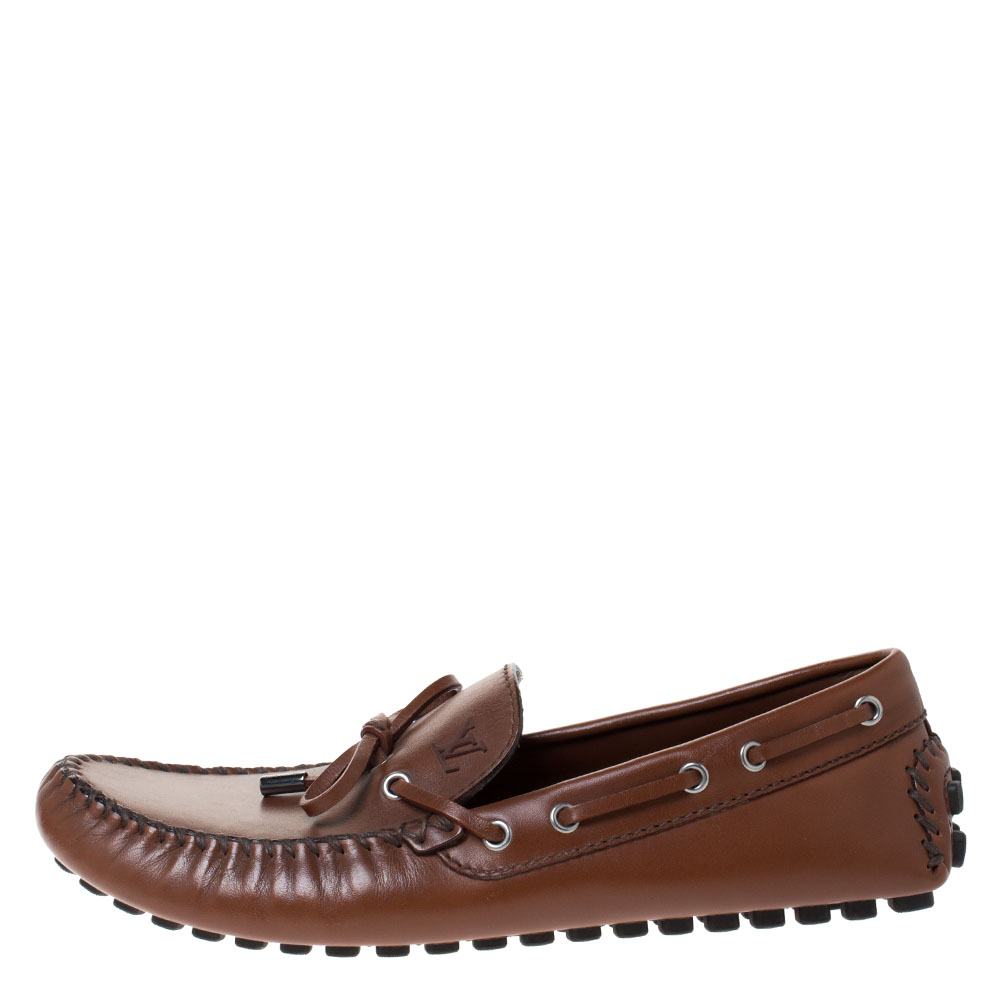 

Louis Vuitton Brown Leather Arizona Moccasin Size