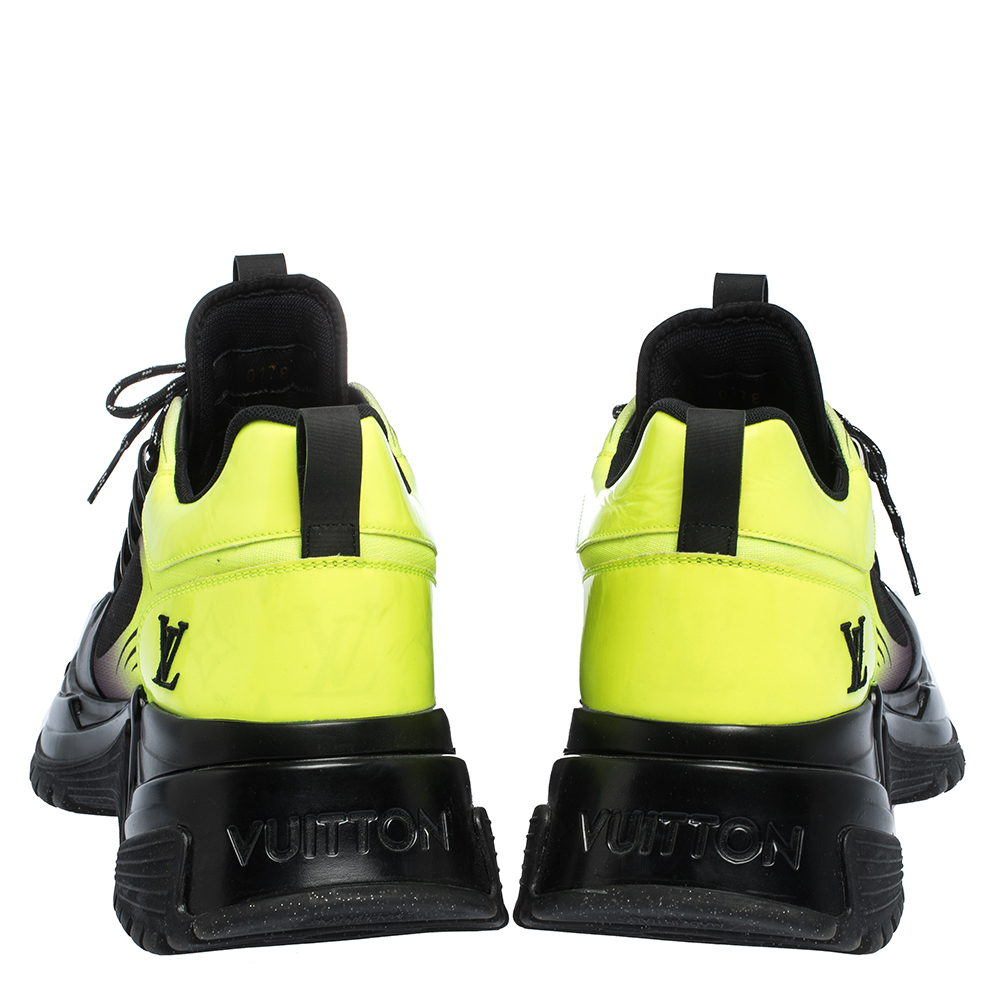 Louis Vuitton Black/Green Leather and Mesh Run Away Pulse Sneakers Size 41 Louis Vuitton | TLC