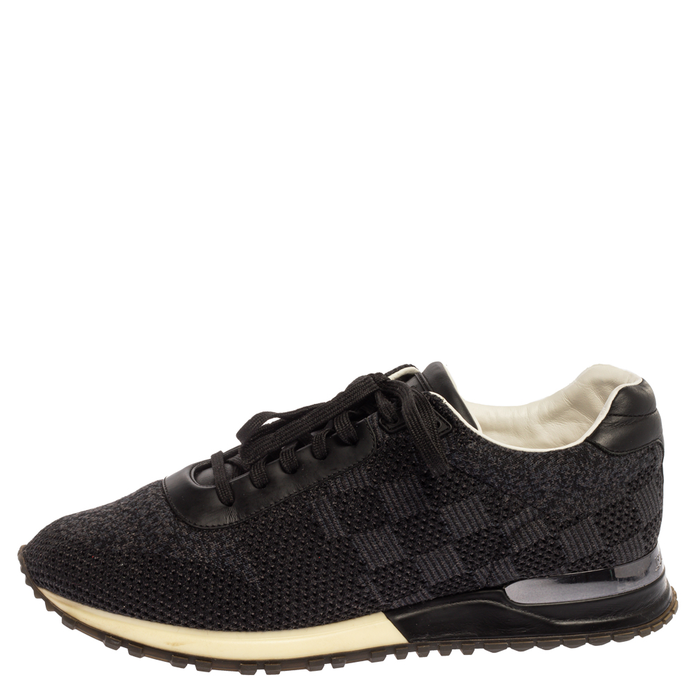 

Louis Vuitton Black Damier Fabric and Leather Run Away Sneakers Size