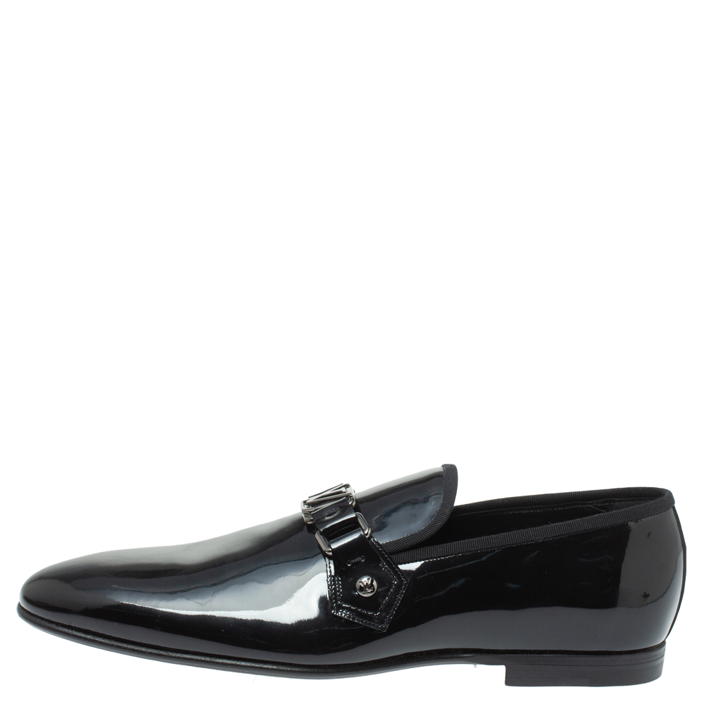 

Louis Vuitton Anthracite Patent Leather Glass Dome Loafers Size, Black