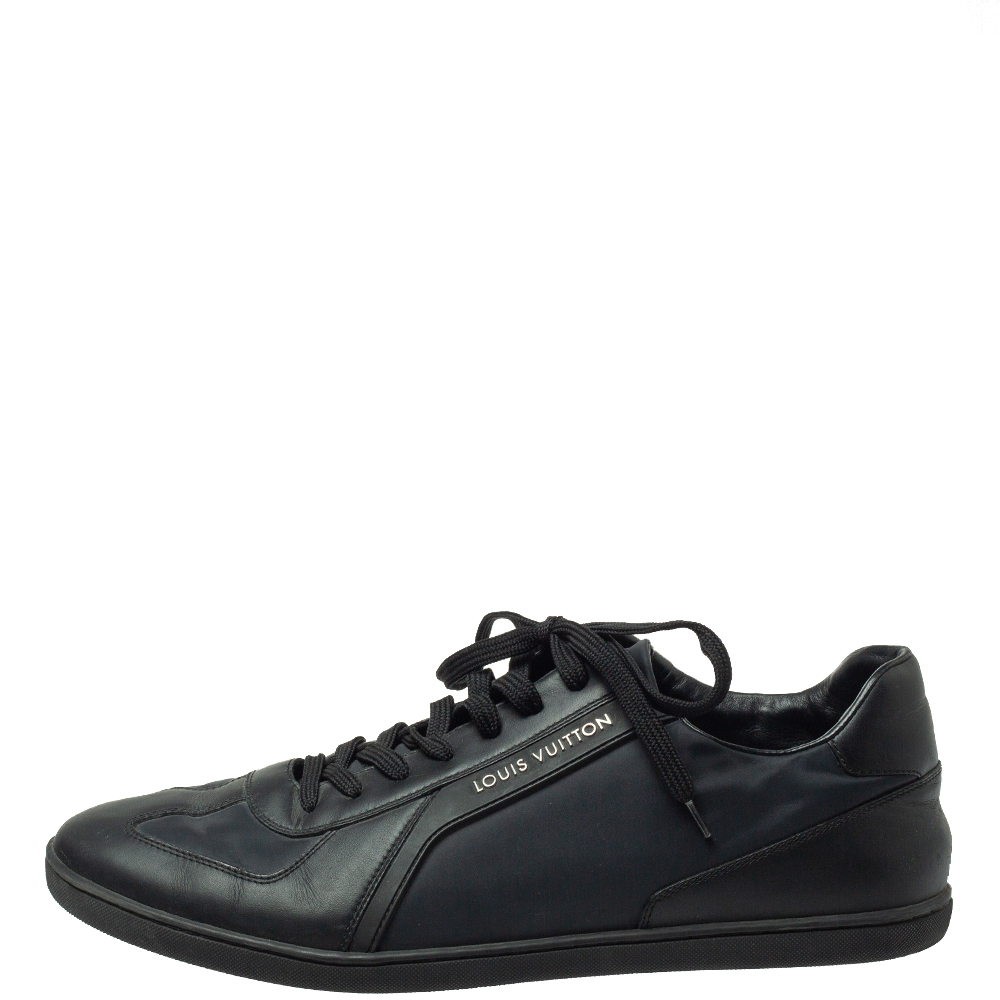 

Louis Vuitton Black Nylon and Leather Low Top Sneakers Size