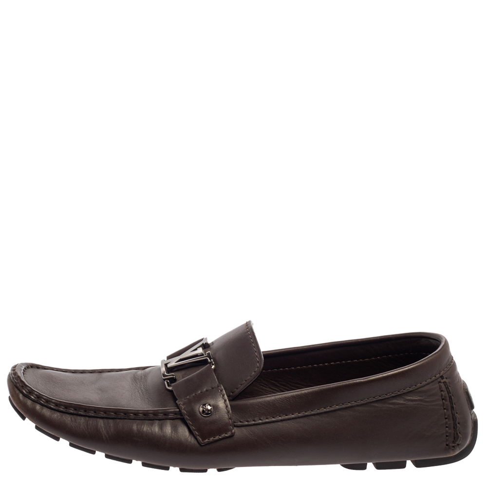 

Louis Vuitton Brown Leather Monte Carlo Loafers Size