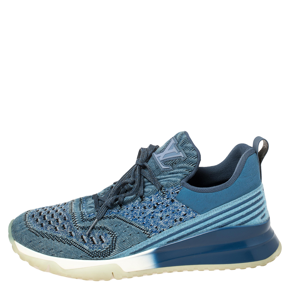 

Louis Vuitton Blue Knit Fabric VNR Sneakers Size