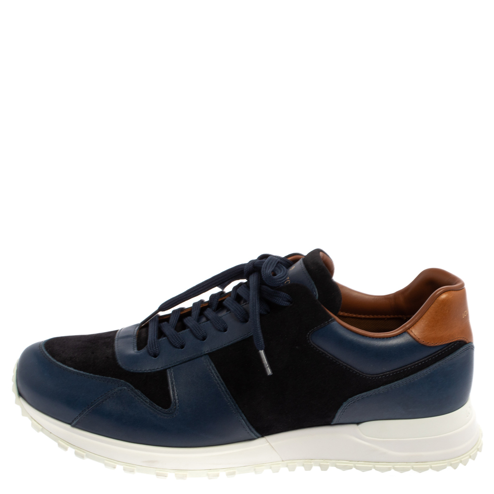 

Louis Vuitton Blue Suede And Leather Run Away Sneakers Size