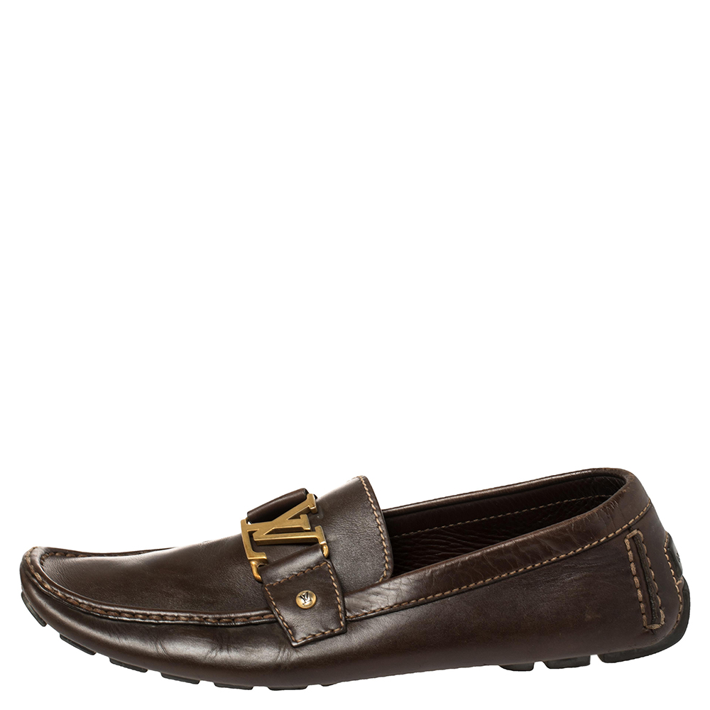 

Louis Vuitton Brown Leather Monte Carlo Moccasins Size