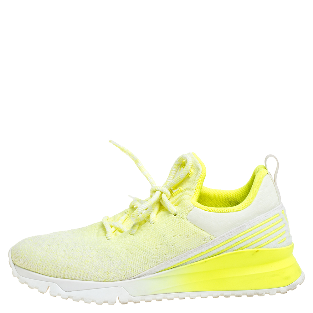 

Louis Vuitton Neon Yellow Knit Fabric V.N.R Sneakers Size