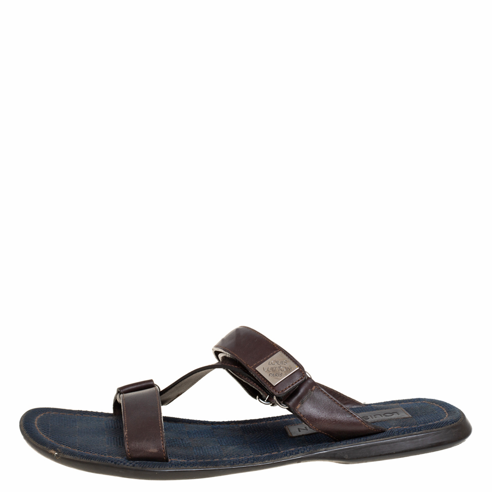 

Louis Vuitton Brown Leather Sandals Size