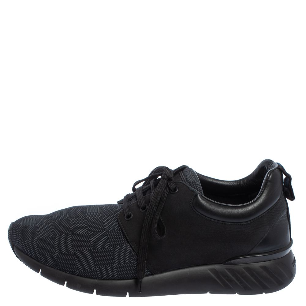 

Louis Vuitton Black Damier Fabric, Nubuck And Leather Fastlane Sneakers Size