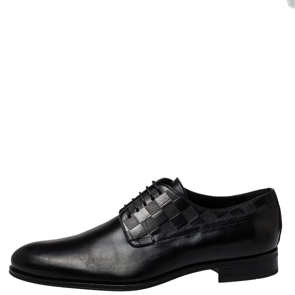 

Louis Vuitton Black Leather Haussmann Derby Size