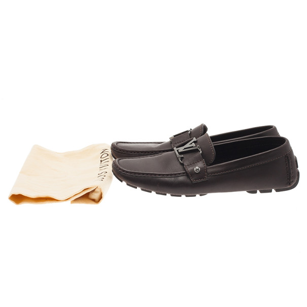 Leather flats Louis Vuitton Brown size 40 EU in Leather - 26287771