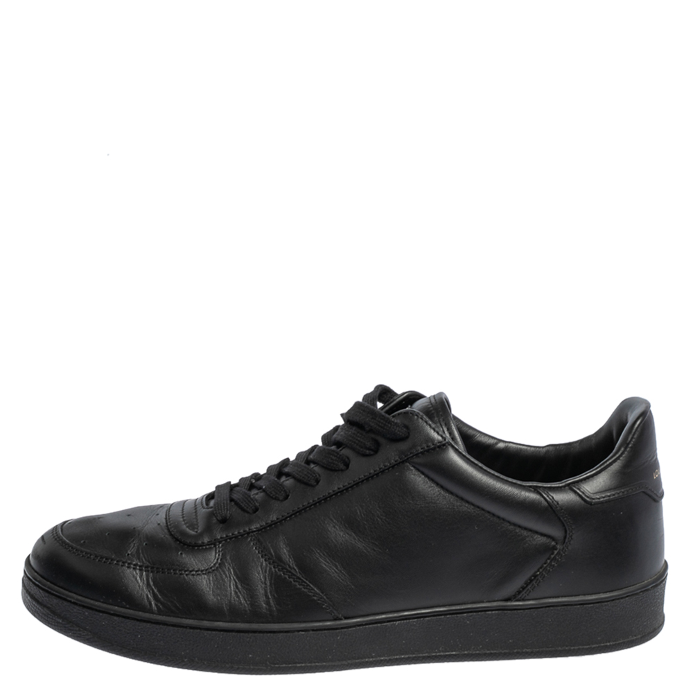 

Louis Vuitton Black Leather Rivoli Sneakers Size