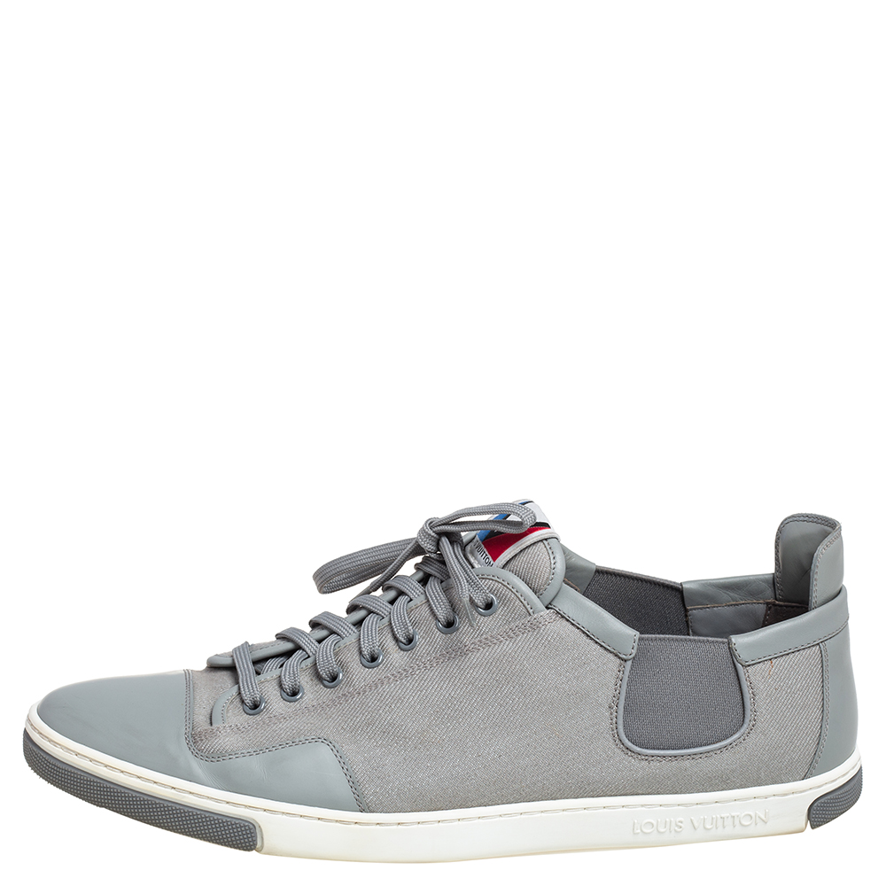 

Louis Vuitton Grey Canvas and Leather Low Top Sneakers Size