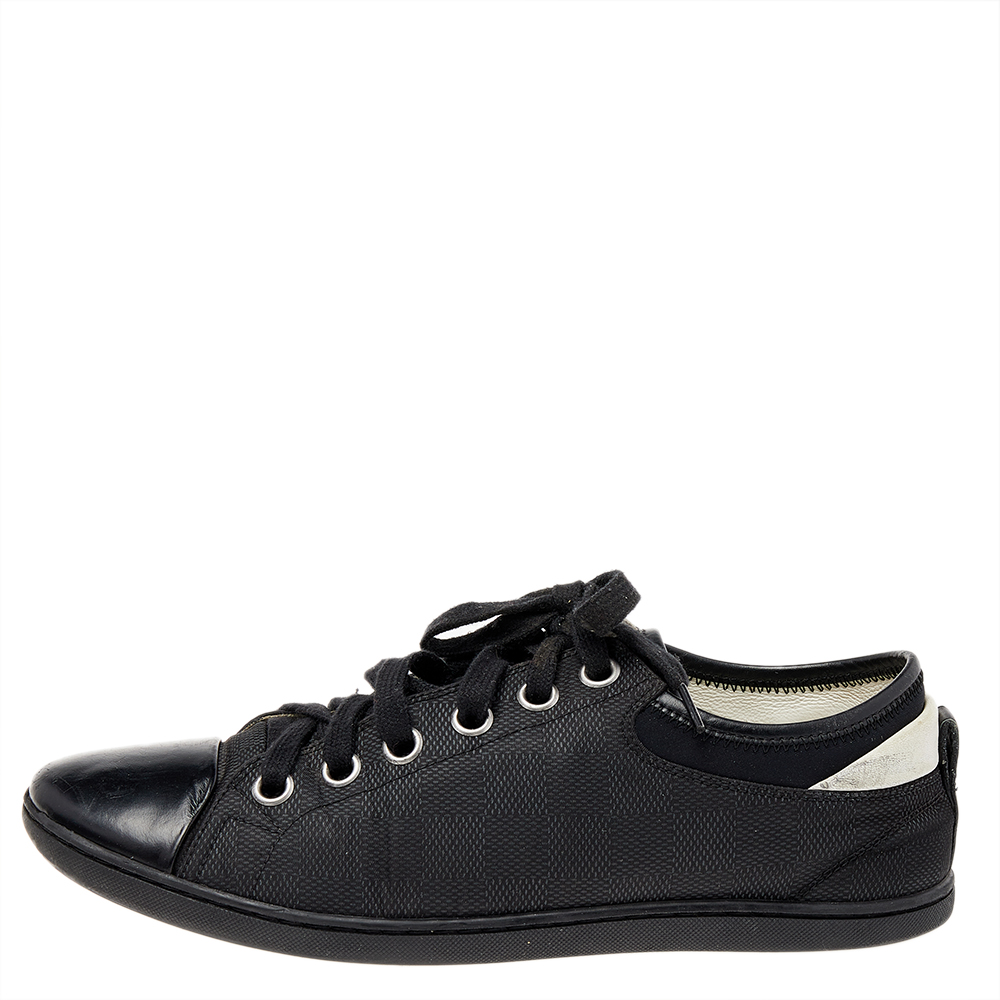 

Louis Vuitton Black Damier Fabric And Leather Sneakers Size