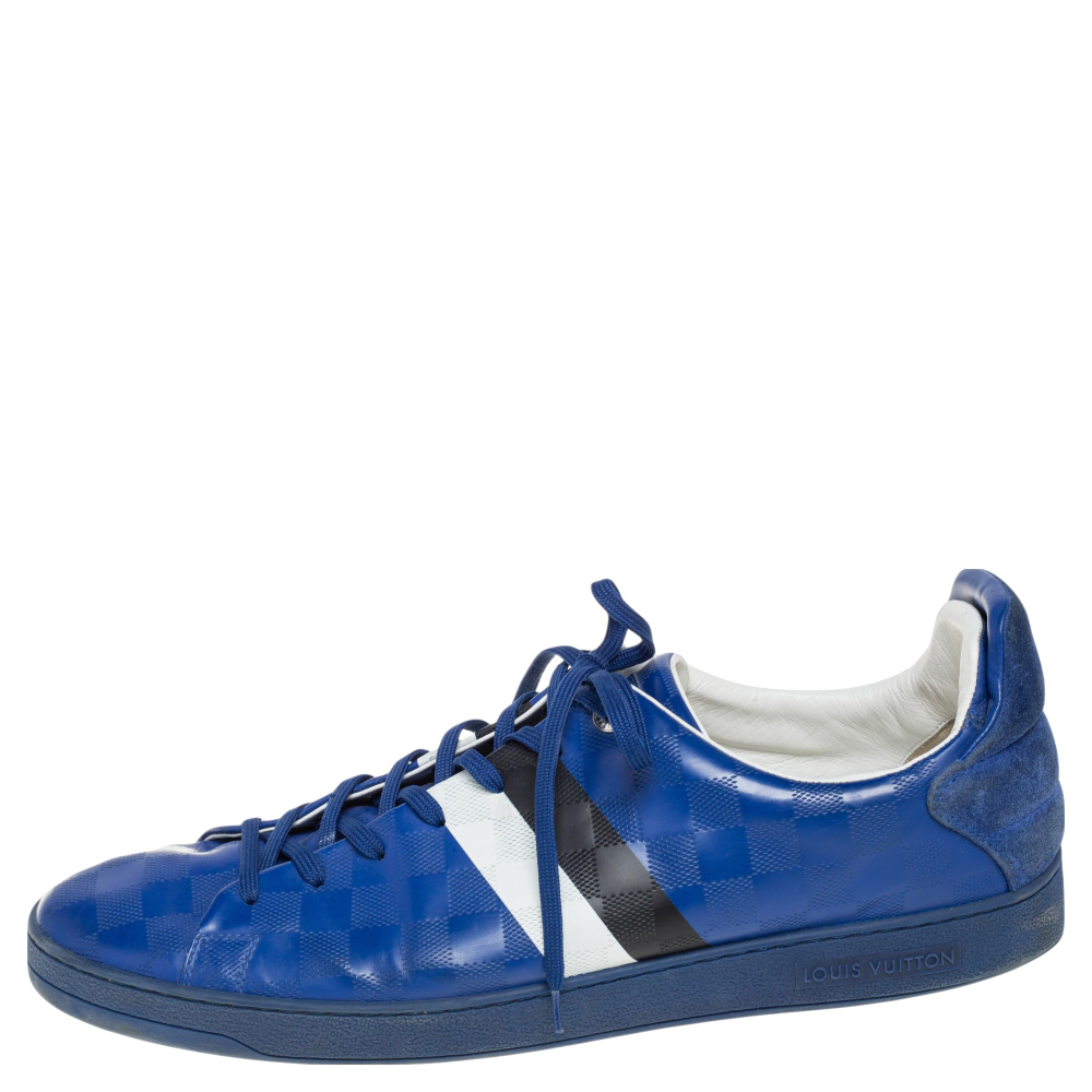 

Louis Vuitton Blue Damier Infini Leather Frontrow Sneakers Size